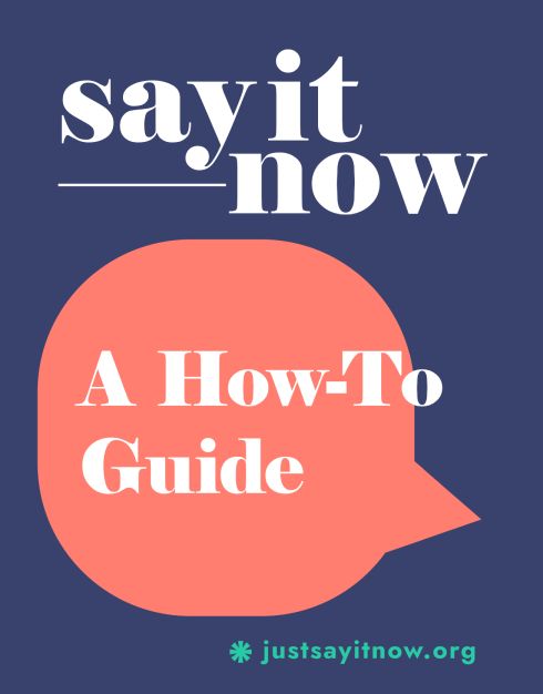 Say It Now How To Guide